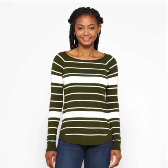 Pink Clover Valencia Green Rib Knit Sweater Size XXL Stitch Fix Exclusive NWOT - Picture 1 of 4